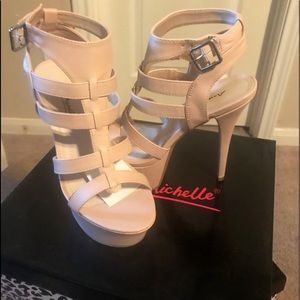 Anne Michelle open toe platform heels